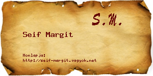 Seif Margit névjegykártya