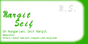 margit seif business card